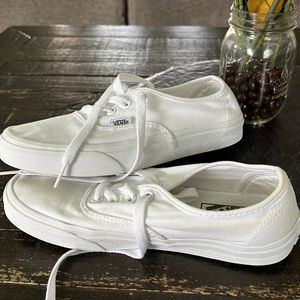 All white vans sneakers